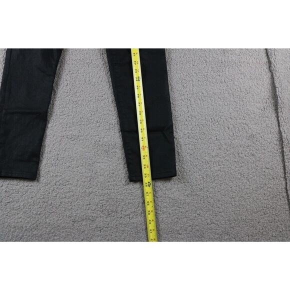 Bevy Flog Pants 26 Black Check Print Cotton 4 Pocket Pull On Tapered - Picture 5 of 7